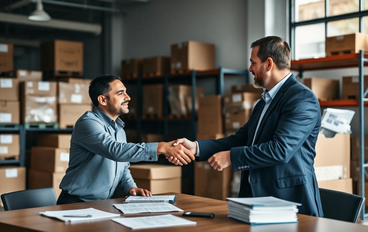 Meeting an overseas partner during a customer visit